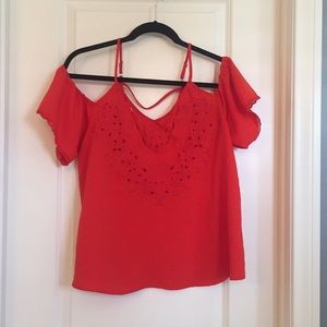 Love Hanger cold shoulder blouse